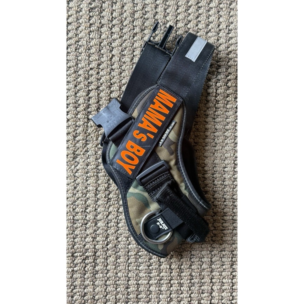 Julius-K9 IDC Powerharness in a camouflage colorway Large